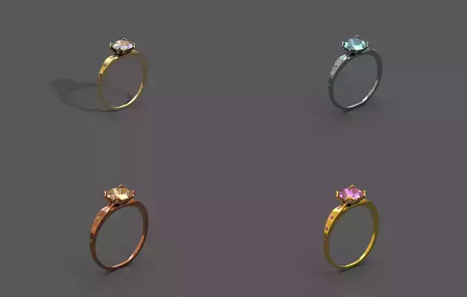High-Quality 3D Ring Model Pack 4