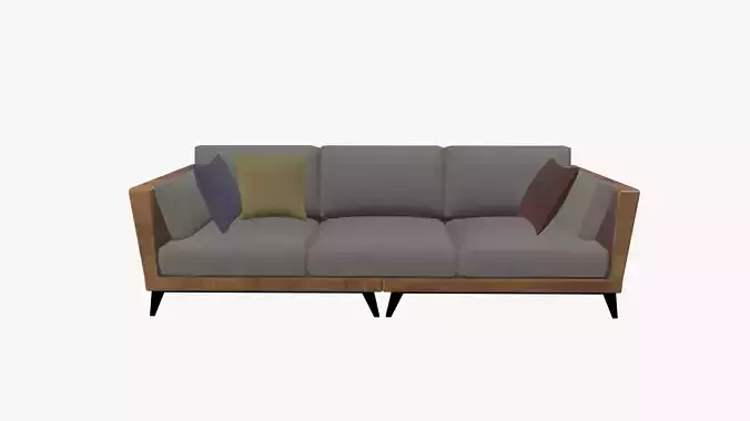 Wood frame sofa