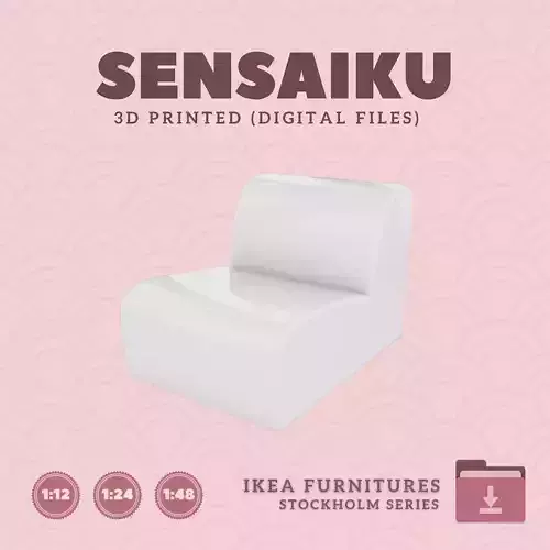 25 STOCKHOLM 1-seat Sofa for Dollhouse - IKEA - 3D Print