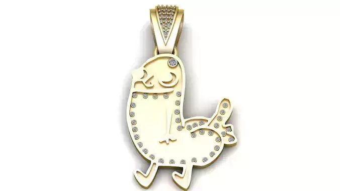 cartoon bird pendant