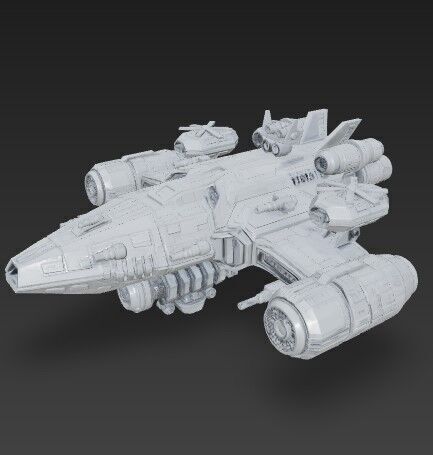 3D Printable Armada Bowbreaker Corvette 3D model_21