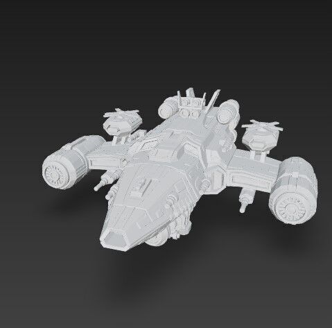 3D Printable Armada Bowbreaker Corvette 3D model_16