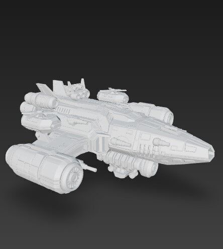 3D Printable Armada Bowbreaker Corvette 3D model_6