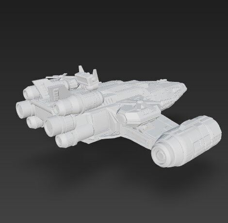 3D Printable Armada Bowbreaker Corvette 3D model_9