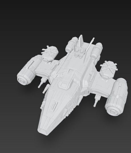 3D Printable Armada Bowbreaker Corvette 3D model_15