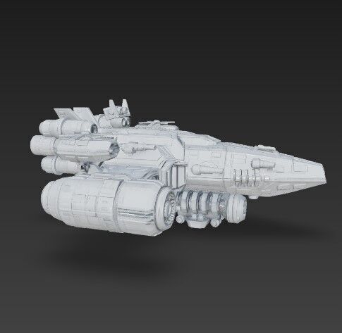 3D Printable Armada Bowbreaker Corvette 3D model_4