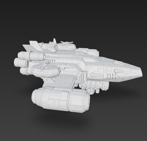 3D Printable Armada Bowbreaker Corvette 3D model_7