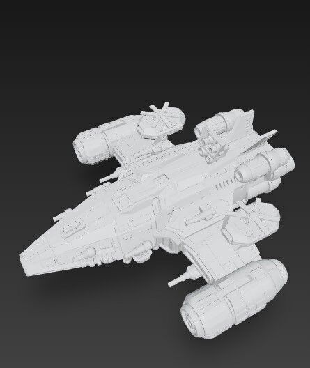3D Printable Armada Bowbreaker Corvette 3D model_14