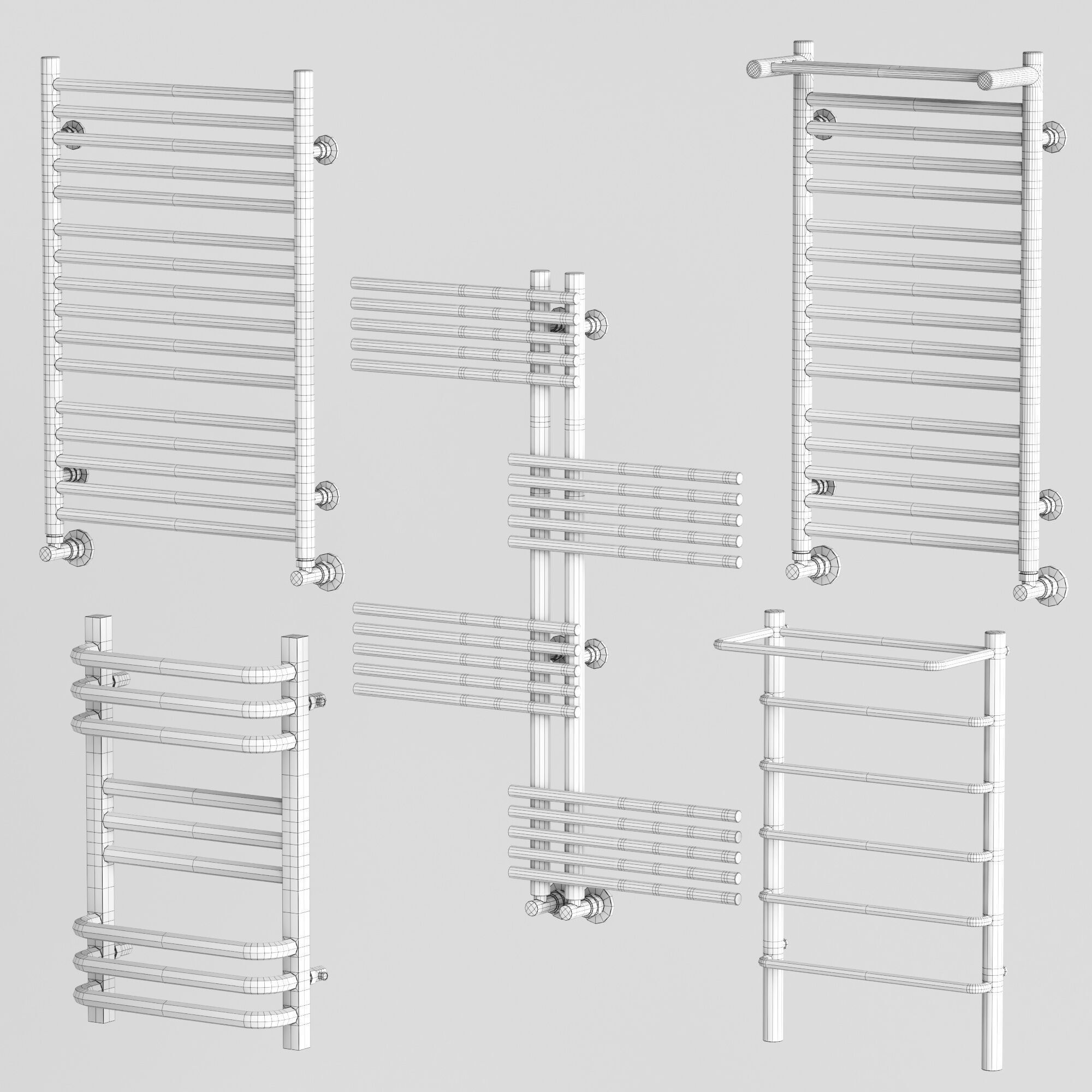 Terminus towel rail set 02 3D model_13