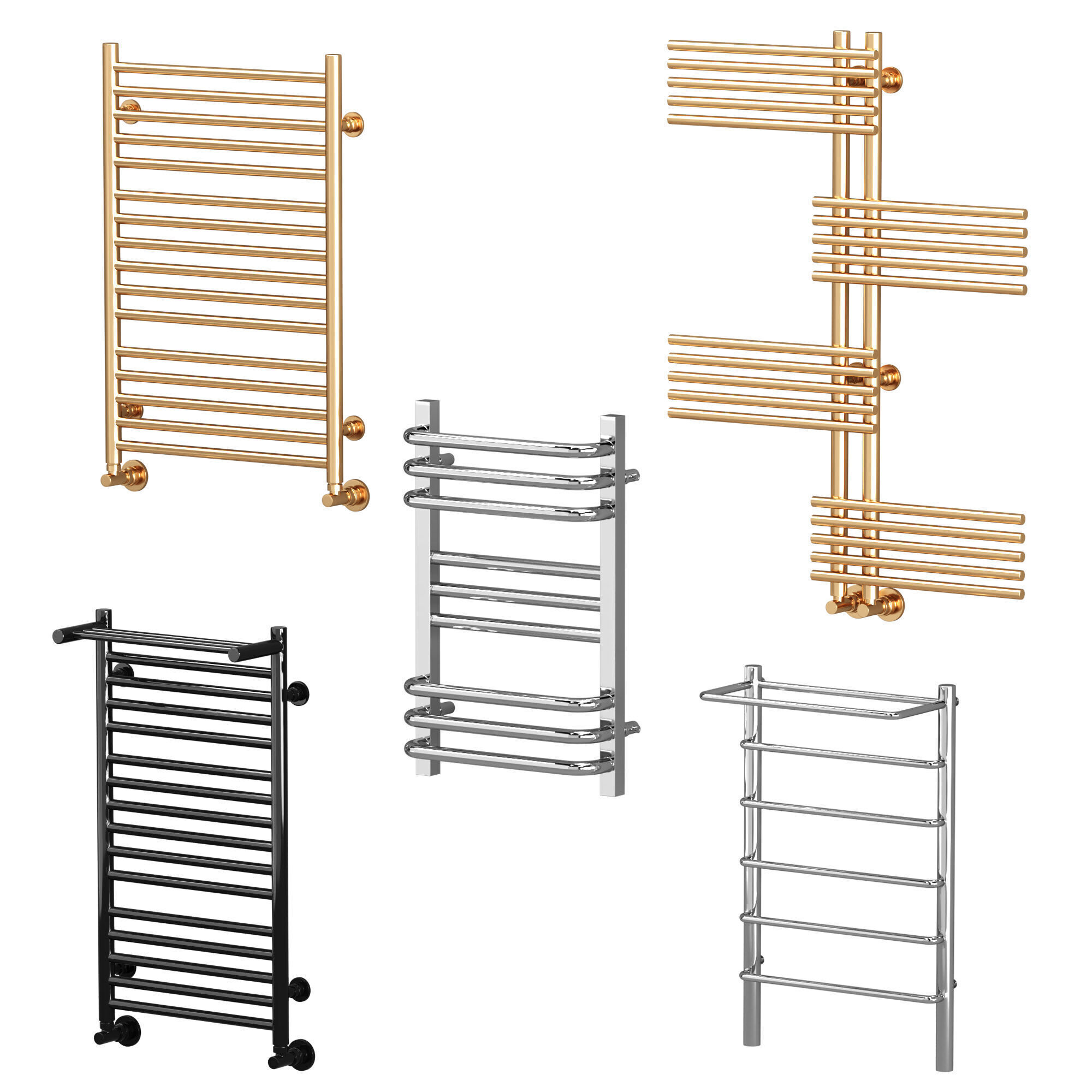 Terminus towel rail set 02 3D model_3