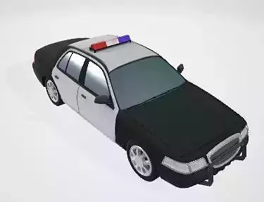 Police Car 3D Model for Gaming Low-poly 3D model