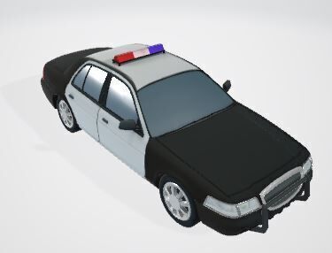Police Car 3D Model for Gaming Low-poly 3D model_0