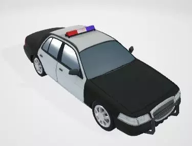 Police Car 3D Model for Gaming Low-poly 3D model_0