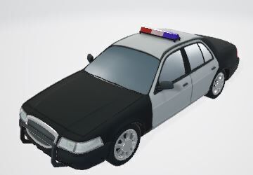 Police Car 3D Model for Gaming Low-poly 3D model_2