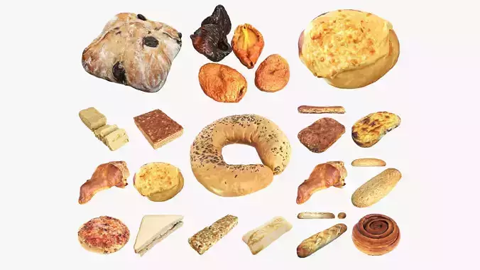 3D Photogrammetry Food Bundle 03 3D Model Collection