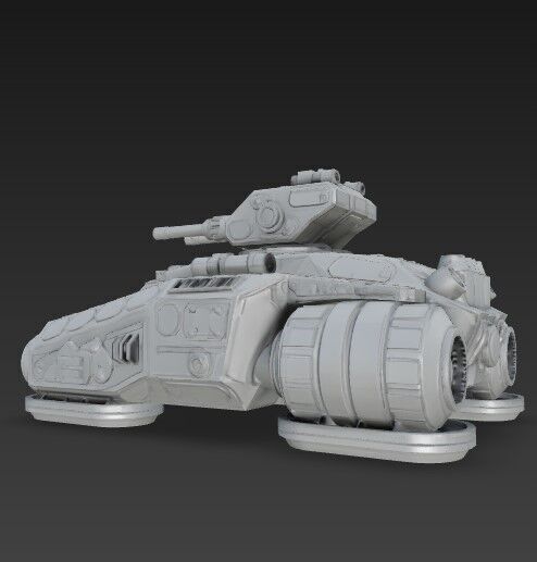 3D Printable Iron Oath Calm Before the Storm Heavy Hover Tank 3D model_3