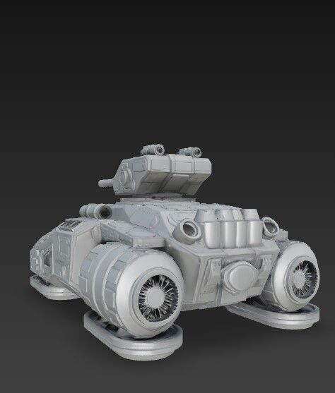 3D Printable Iron Oath Calm Before the Storm Heavy Hover Tank 3D model_2