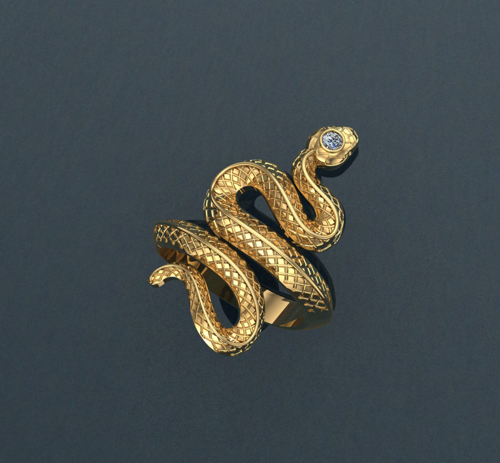 Snake Ringggg 3D print model_2