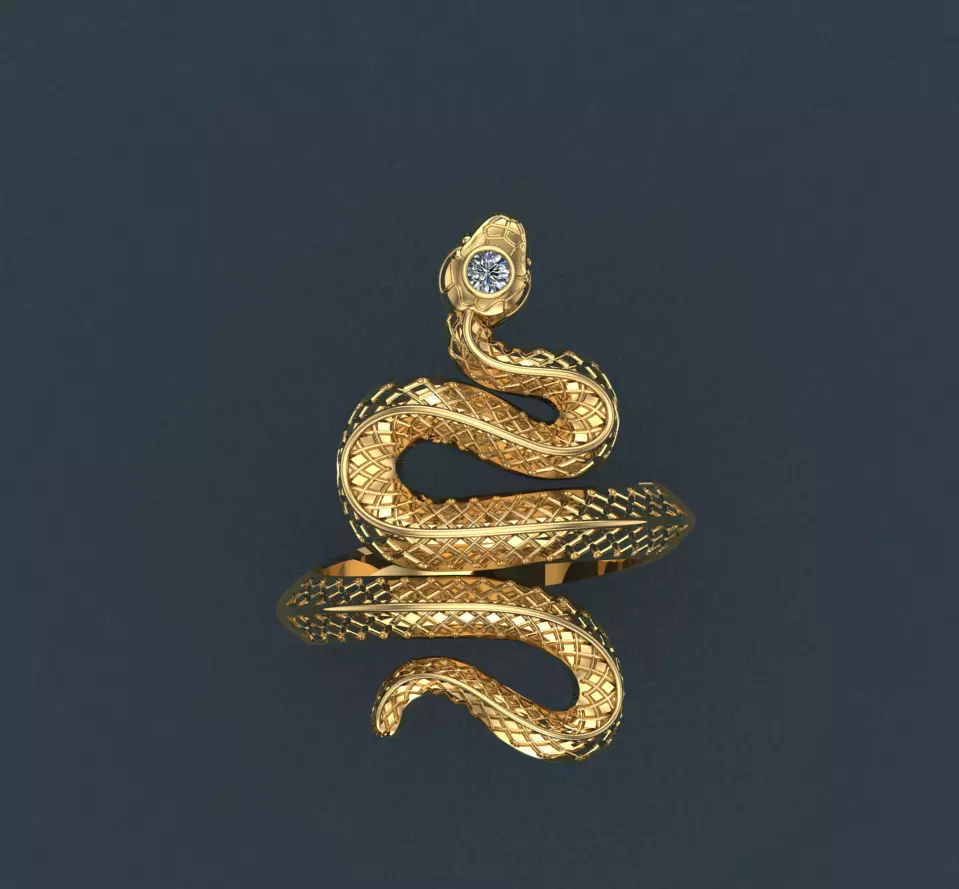 Snake Ringggg 3D print model_0