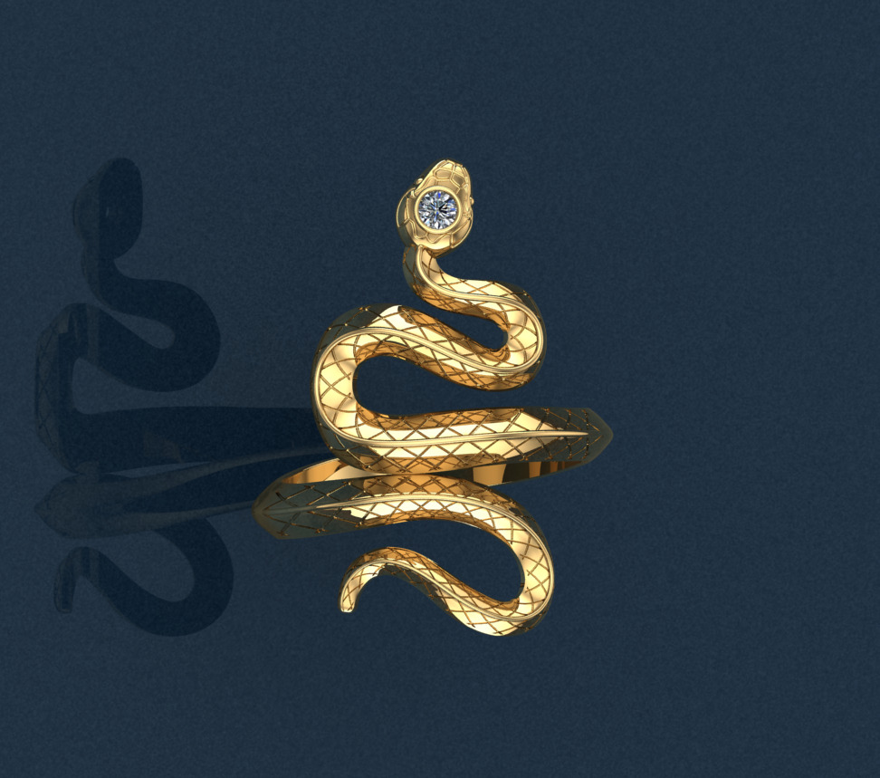 Snake Ringggg 3D print model_1