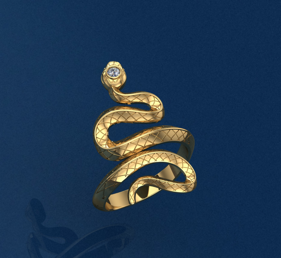 Snake Ringggg 3D print model_3