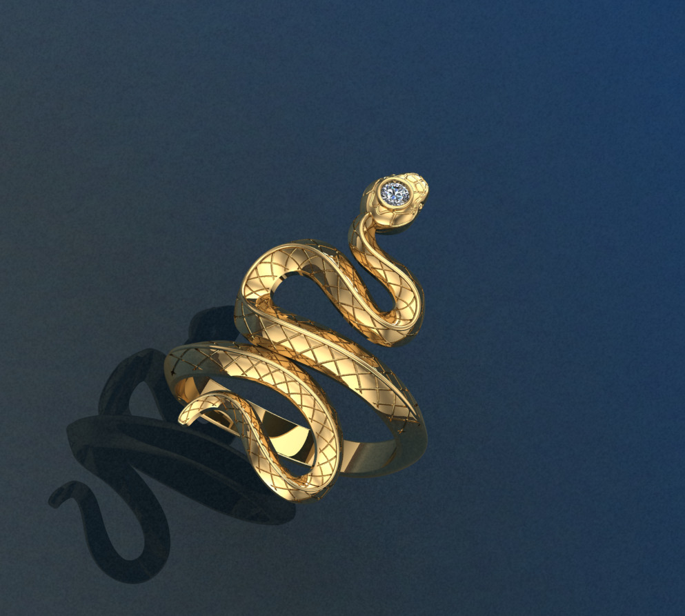 Snake Ringggg 3D print model_4