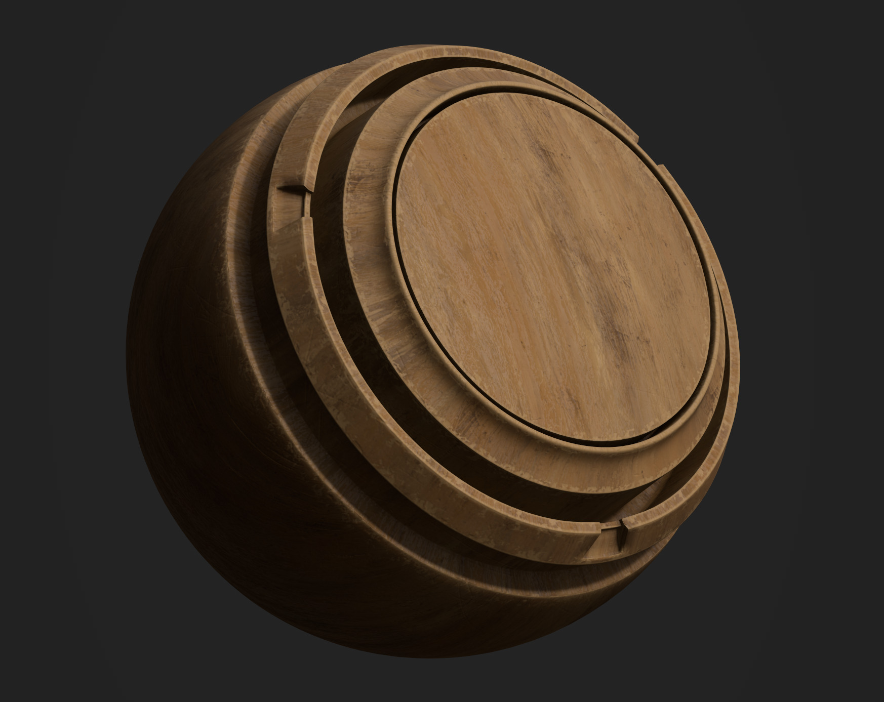 Wooden Medieval Table and Wood Material for Substance Low-poly 3D model_7
