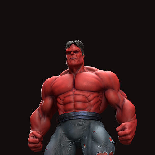 Red Hulk 3D Print model Free 3D print model
