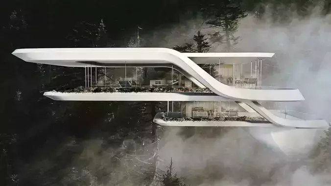 Modern Forest  house 3D model