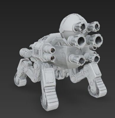 3D Printable Iron Spider Piercer Mechanized Tank 3D model_2