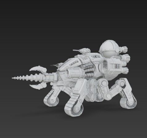 3D Printable Iron Spider Piercer Mechanized Tank 3D model_12