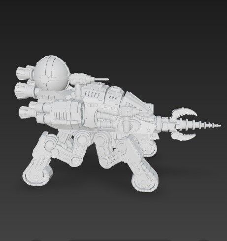 3D Printable Iron Spider Piercer Mechanized Tank 3D model_11