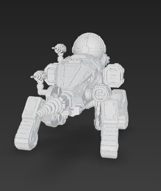 3D Printable Iron Spider Piercer Mechanized Tank 3D model_7