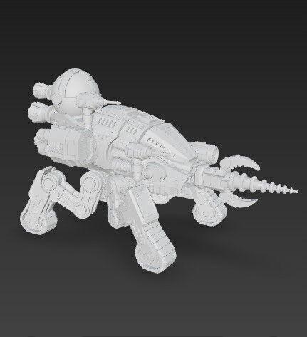 3D Printable Iron Spider Piercer Mechanized Tank 3D model_10