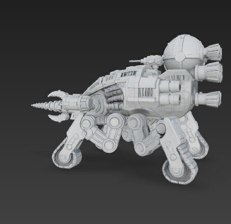 3D Printable Iron Spider Piercer Mechanized Tank 3D model_3