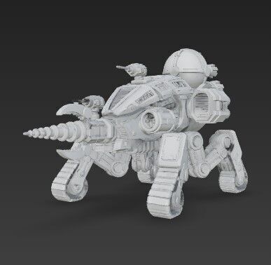 3D Printable Iron Spider Piercer Mechanized Tank 3D model_20