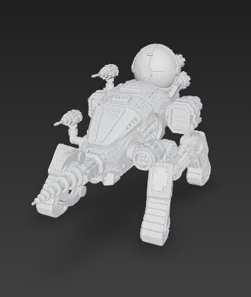 3D Printable Iron Spider Piercer Mechanized Tank 3D model_19