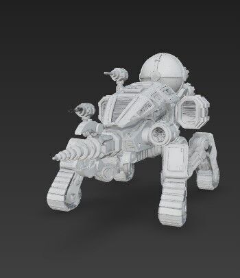 3D Printable Iron Spider Piercer Mechanized Tank 3D model_6