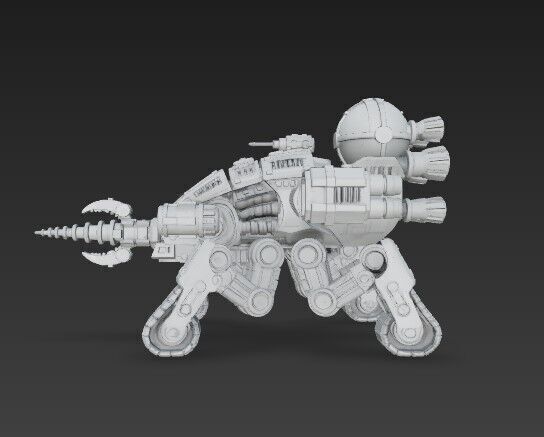 3D Printable Iron Spider Piercer Mechanized Tank 3D model_1