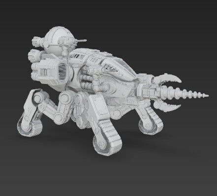 3D Printable Iron Spider Piercer Mechanized Tank 3D model_23