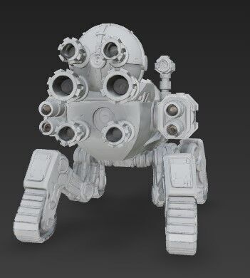 3D Printable Iron Spider Piercer Mechanized Tank 3D model_26