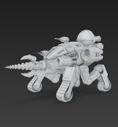3D Printable Iron Spider Piercer Mechanized Tank 3D model_5