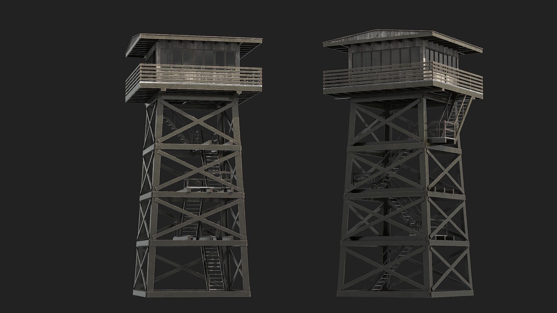 Watchtowers v6 Low-poly 3D model_15