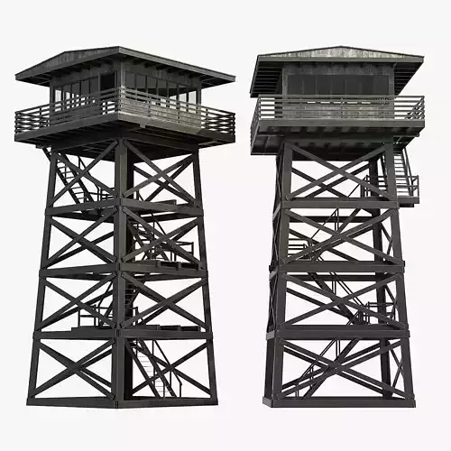 Watchtowers v6 Low-poly 3D model Watchtowers v6 Low-poly 3D model