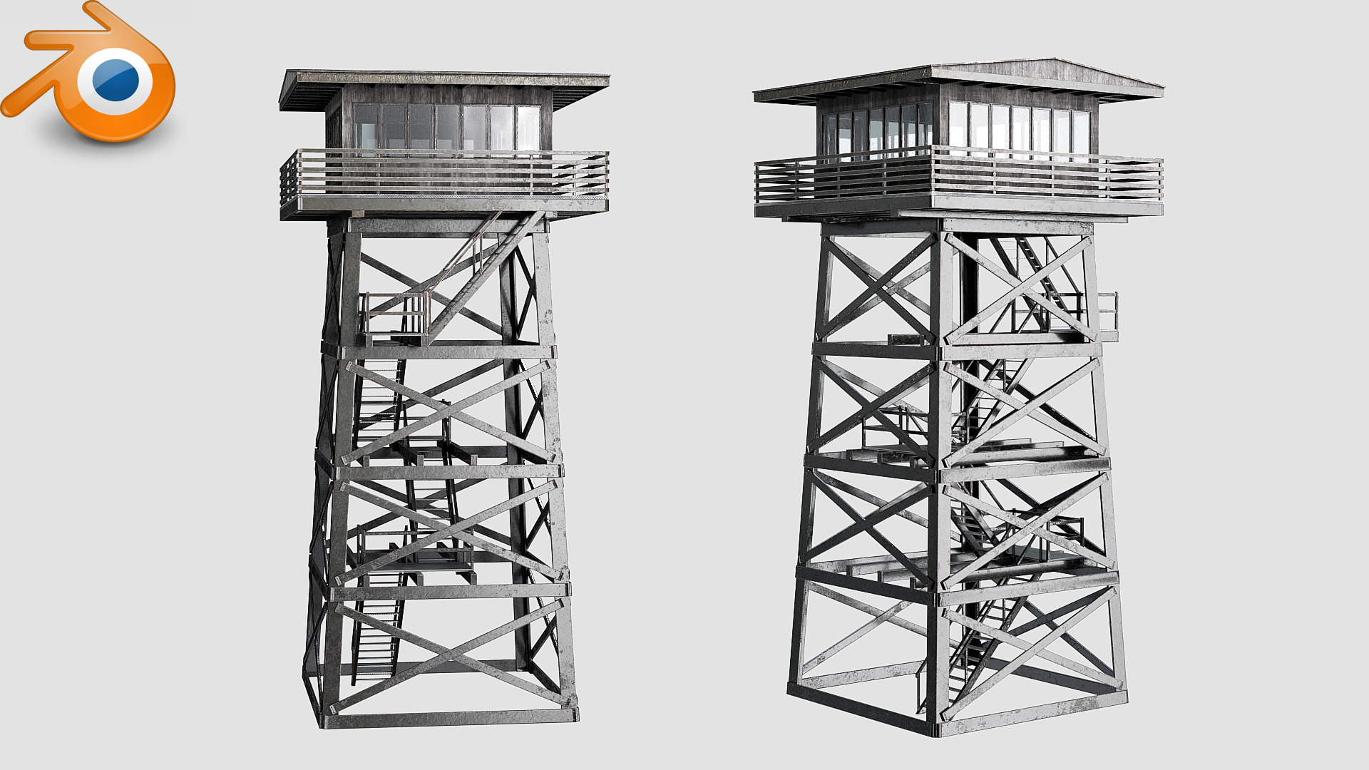 Watchtowers v6 Low-poly 3D model_8