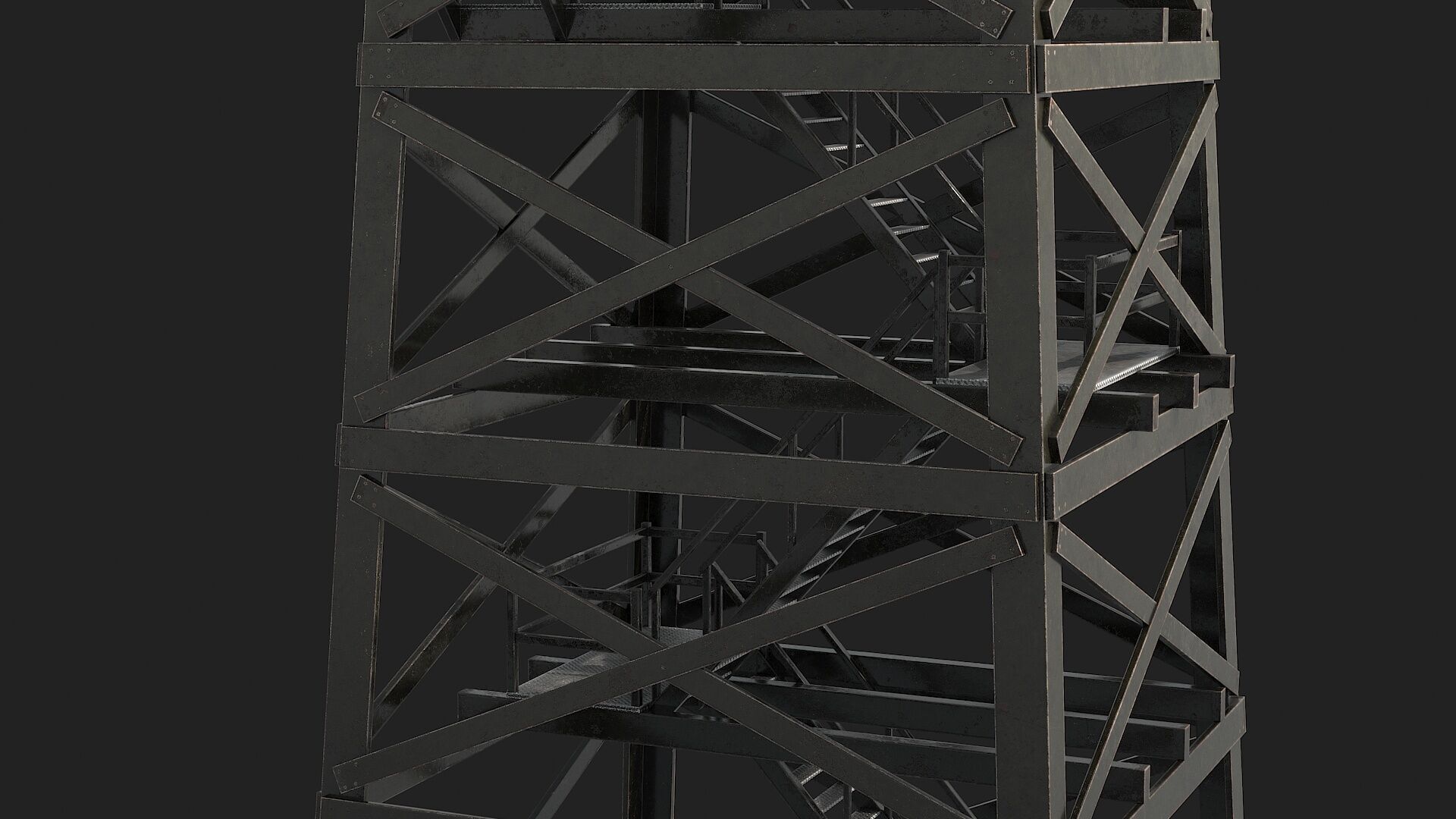 Watchtowers v6 Low-poly 3D model_6