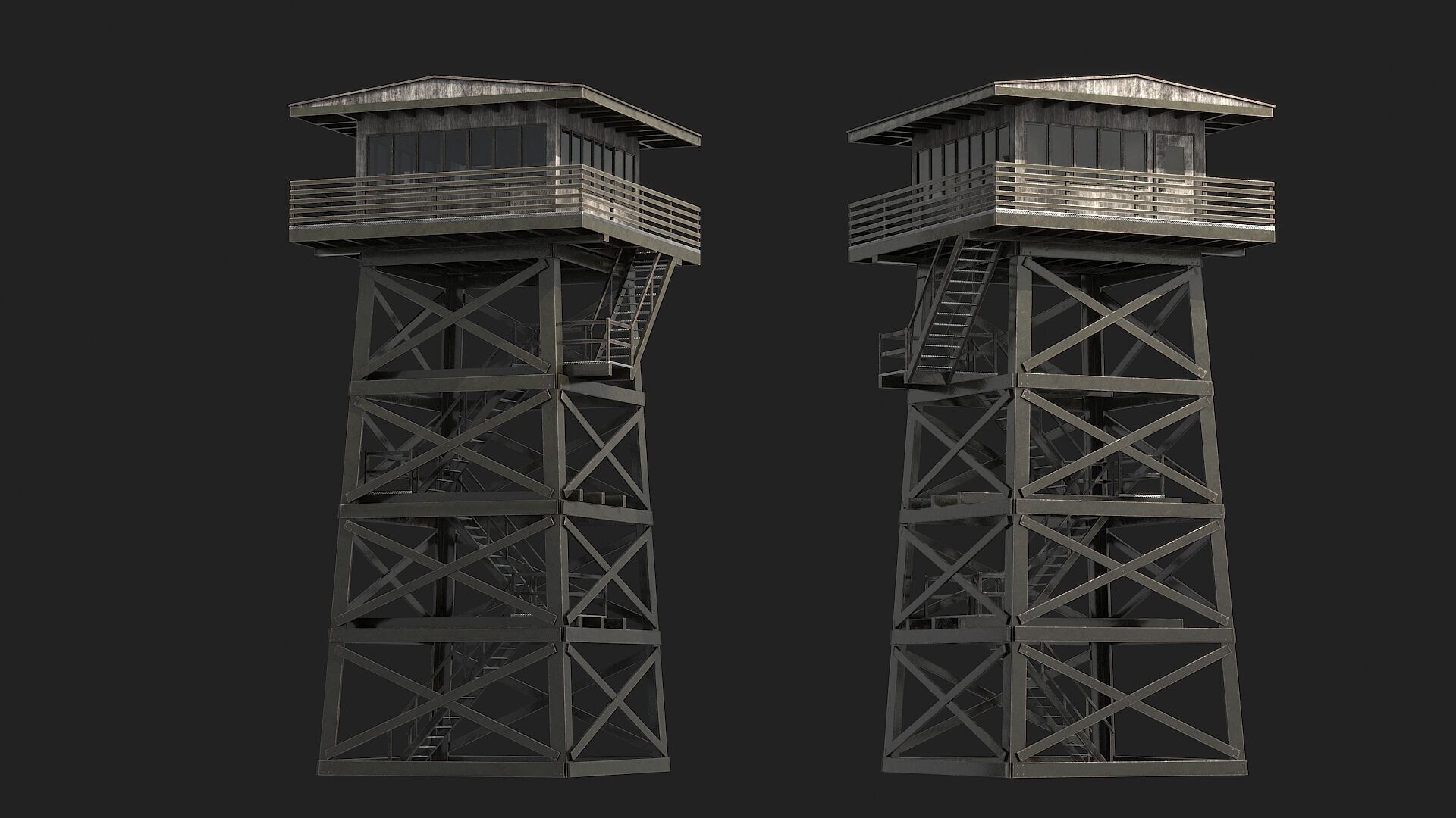 Watchtowers v6 Low-poly 3D model_13