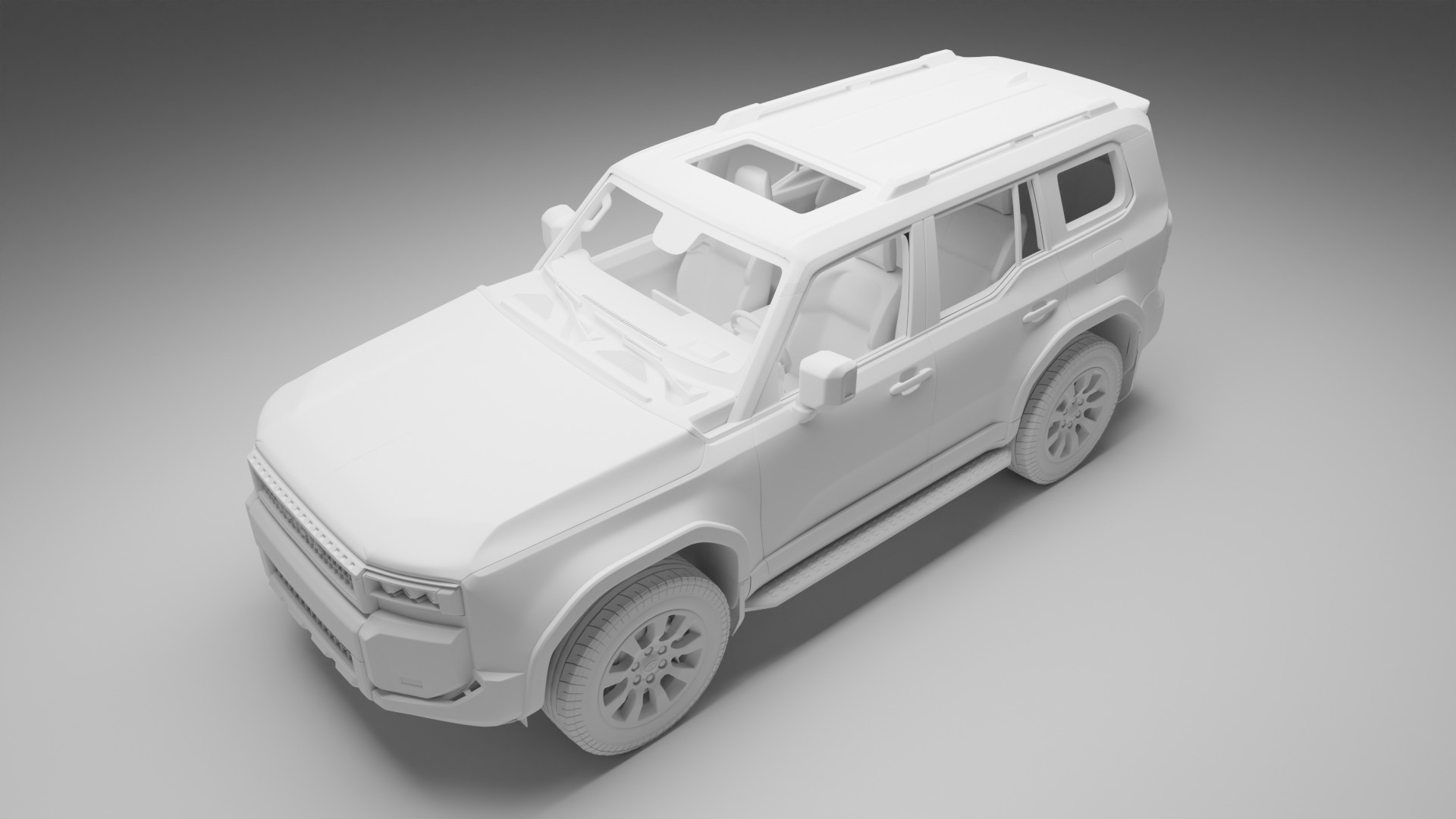 TOYOTA PRADO 2024 BROWN 3D model_12