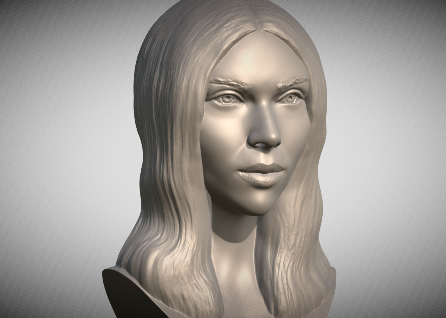 Scarlett Johansson bust 3D print model_8