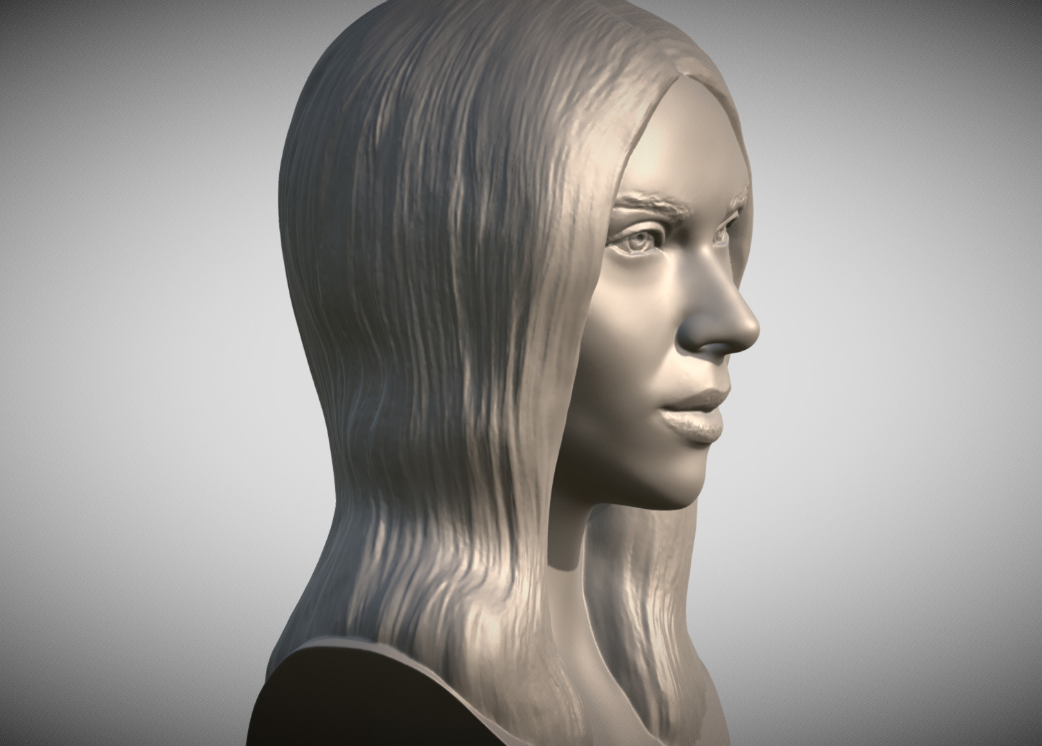 Scarlett Johansson bust 3D print model_7